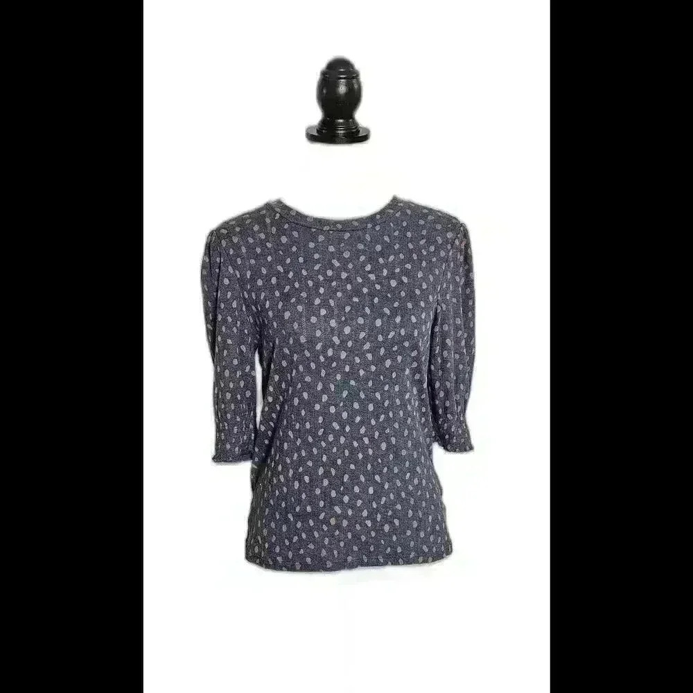 Women's Casual Printed Top with Puff Sleeves
